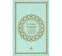 Saint Coran Arabe franCais phonEtique cartonnE (13 x 17 cm) - Vert Clair - Dorure