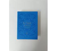 Saint Coran - Bilingue (arabe,français) - Poche (10x14) - bleu ciel - dorure
