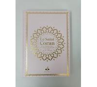 Saint Coran Bilingue cartonné grande écriture (A4 : 20 x 28) - Rose claire - Or