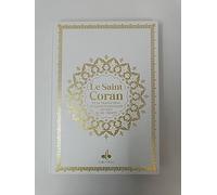 Saint Coran Bilingue - Poche - Couverture Tissu blanc