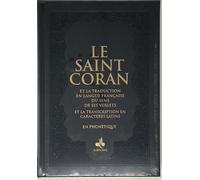 Saint Coran, couverture daim noir Edition bilingue français-arabe - Collectif - Albouraq - broché - Livre