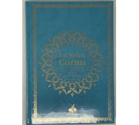 Saint coran (le) - bilingue gr Édition bilingue français-arabe, Couverture Turquoise, Or, Grande écriture - REvElation - Albouraq - cartonné - Livre
