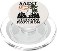 Saint Crowd Faith Clear Vision Did's Provision Bible Graphic PopSockets PopGrip pour MagSafe