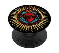 Saint Cœur de Jésus Art catholique Messe Latine PopSockets PopGrip Adhésif