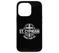 Saint Cyprien de Carthage priez pour Nous Dévotion catholique Coque pour iPhone 13 Pro