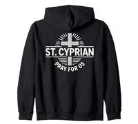 Saint Cyprien de Carthage priez pour Nous Dévotion catholique Sweat à Capuche