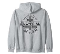 Saint Cyprien Prie pour Nous Patron catholique Saint Dévotion Sweat à Capuche