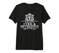 Saint Cyril et Methode apôtre à la Croix Byzantine T-Shirt Haut de Gamme