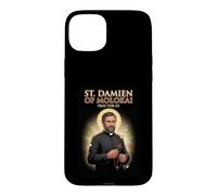 Saint Damien de Molokai Père Catholique Saint Hawaii Lèpre Coque pour iPhone 15 Plus