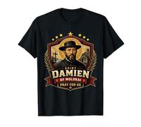 Saint Damien de Molokai Père Catholique Saint Hawaii Lèpre T-Shirt