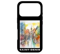 Saint-Denis Aquarelle : France Urban, Paris Suburb Art Coque pour iPhone 17 Pro