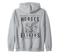 Saint Eligius Patron des Chevaux Forgerons et Maréchants Sweat à Capuche