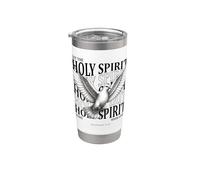 Saint Esprit Colombe Verse de la Bible Galates 5:16 Foi Chrétienne Gobelet isotherme en acier inoxydable double paroi