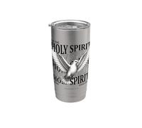 Saint Esprit Colombe Verse de la Bible Galates 5:16 Foi Chrétienne Gobelet isotherme en acier inoxydable double paroi