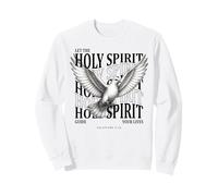 Saint Esprit Colombe Verse de la Bible Galates 5:16 Foi Chrétienne Sweatshirt