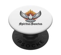 Saint Esprit et Pentecôte Colombe Catholique Messe Latine PopSockets PopGrip Adhésif