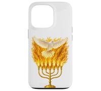 Saint-Esprit Feu Menorah Shavouot Pentecôte Coque pour iPhone 13 Pro