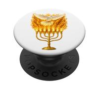 Saint-Esprit Feu Menorah Shavouot Pentecôte PopSockets PopGrip Adhésif