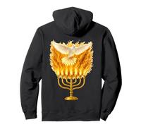 Saint-Esprit Feu Menorah Shavouot Pentecôte Sweat à Capuche