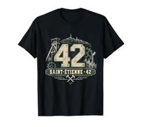 Saint Étienne 42 Loire Ville Industrie Verts T-Shirt
