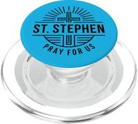 Saint Étienne, priez pour Nous, Martyr chrétien, Dessin au Trait PopSockets PopGrip pour MagSafe