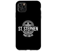 Saint Etienne Priez pour Nous Saint Martyr catholique Coque pour iPhone 11 Pro Max