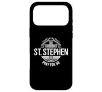 Saint Etienne Priez pour Nous Saint Martyr catholique Coque pour iPhone 17 Pro Max