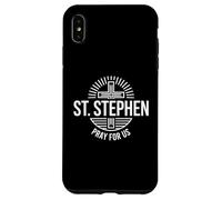 Saint Etienne Priez pour Nous Saint Martyr catholique Coque pour iPhone XS Max