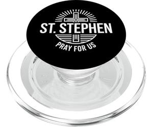 Saint Etienne Priez pour Nous Saint Martyr catholique PopSockets PopGrip pour MagSafe
