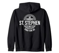 Saint Etienne Priez pour Nous Saint Martyr catholique Sweat à Capuche