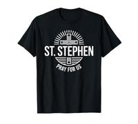 Saint Etienne Priez pour Nous Saint Martyr catholique T-Shirt