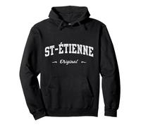 Saint Etienne Sport Souvenir Article de Fan Design Sweat à Capuche, Unisexe pour Adultes, Noir, M