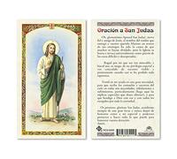 Saint Francis Cromo Oracion A San Judas Carte de prière plastifiée espagnole