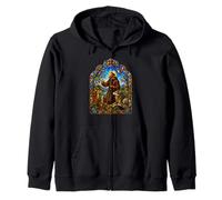 Saint François avec des Animaux Gothique cathédrale icône Art Foi Sweat à Capuche