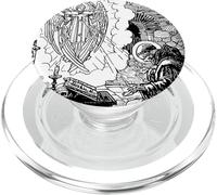 Saint François d'Assise Art Patron Vintage Catholique St Ange PopSockets PopGrip pour MagSafe