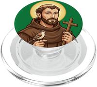 Saint François d'Assise Patron Oiseaux Animaux Catholique St PopSockets PopGrip pour MagSafe