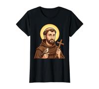 Saint François d'Assise Patron Oiseaux Animaux Catholique St T-Shirt Graphique avec Valeur