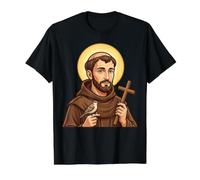 Saint François d'Assise Patron Oiseaux Animaux Catholique St T-Shirt Graphique avec Valeur