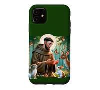 Saint François d'Assise Patron Saint des Animaux Forêt Catholique Coque pour iPhone 11