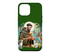 Saint François d'Assise Patron Saint des Animaux Forêt Catholique Coque pour iPhone 12 Pro Max