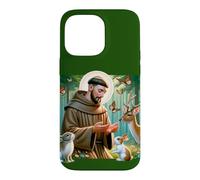 Saint François d'Assise Patron Saint des Animaux Forêt Catholique Coque pour iPhone 14 Pro Max