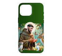 Saint François d'Assise Patron Saint des Animaux Forêt Catholique Coque pour iPhone 16 Pro Max