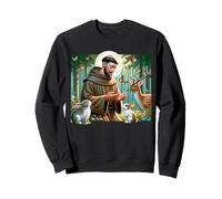 Saint François d'Assise Patron Saint des Animaux Forêt Catholique Sweatshirt