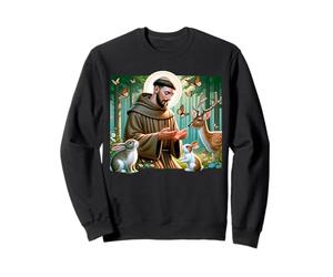 Saint François d'Assise Patron Saint des Animaux Forêt Catholique Sweatshirt