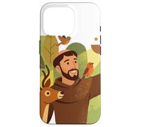 Saint François d'Assise Patron Saint des Animaux Oiseaux Catholique Coque pour iPhone 16 Pro