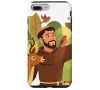 Saint François d'Assise Patron Saint des Animaux Oiseaux Catholique Coque pour iPhone 7 Plus/8 Plus