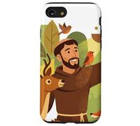 Saint François d'Assise Patron Saint des Animaux Oiseaux Catholique Coque pour iPhone SE (2020) / 7/8