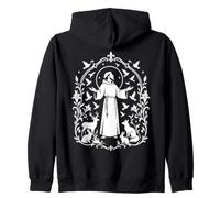 Saint François d'Assise Patron Saint des Animaux Oiseaux Catholique Sweat à Capuche