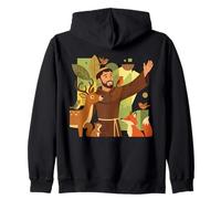 Saint François d'Assise Patron Saint des Animaux Oiseaux Catholique Sweat à Capuche