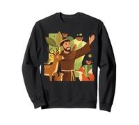 Saint François d'Assise Patron Saint des Animaux Oiseaux Catholique Sweatshirt